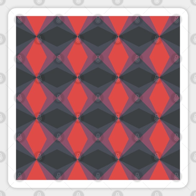 Dark diamond pattern Magnet by kallyfactory